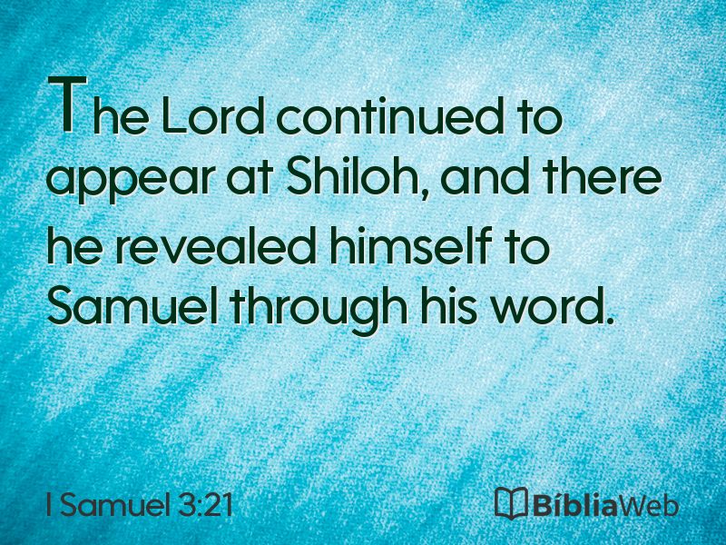 I Samuel 3:21 em imagem para compartilhar