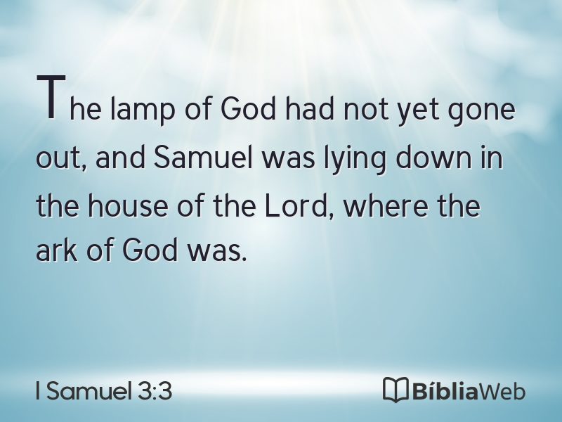 I Samuel 3:3 em imagem para compartilhar
