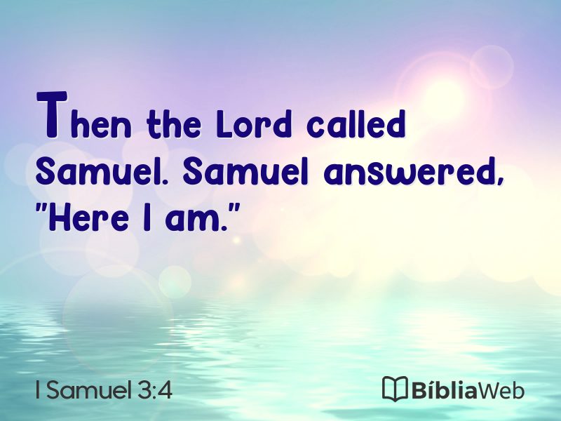I Samuel 3:4 em imagem para compartilhar