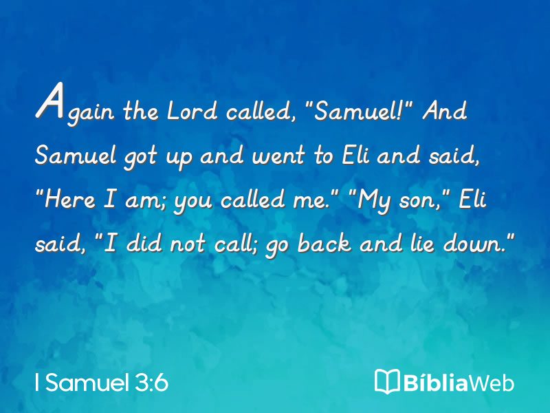I Samuel 3:6 em imagem para compartilhar