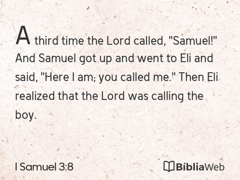 I Samuel 3:8 em imagem para compartilhar