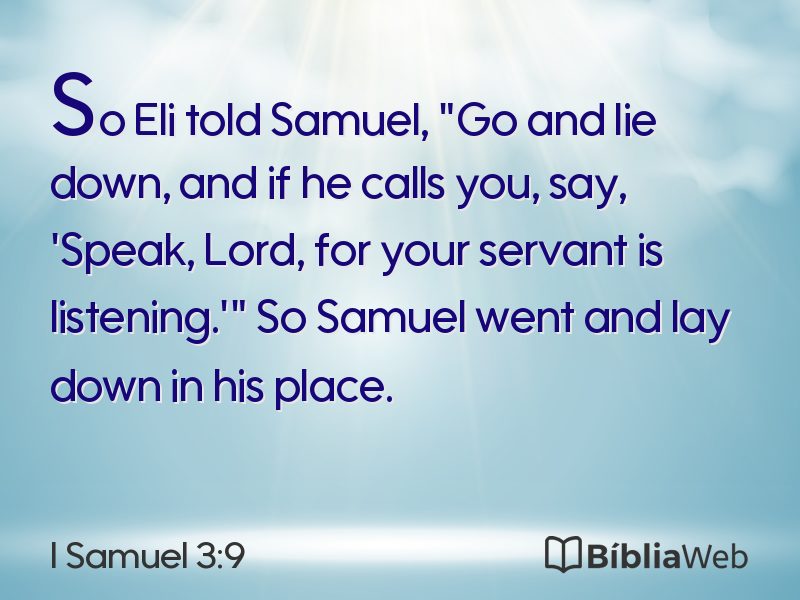 I Samuel 3:9 em imagem para compartilhar