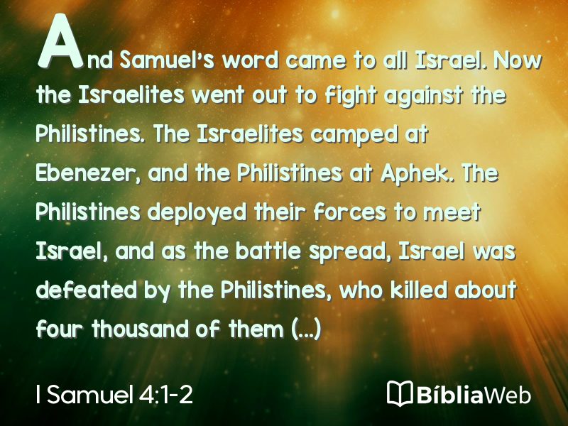 I Samuel 4:1-2 em imagem para compartilhar