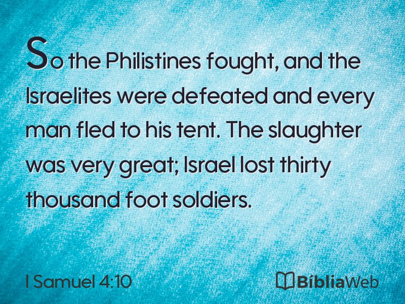 I Samuel 4:10 em imagem para compartilhar