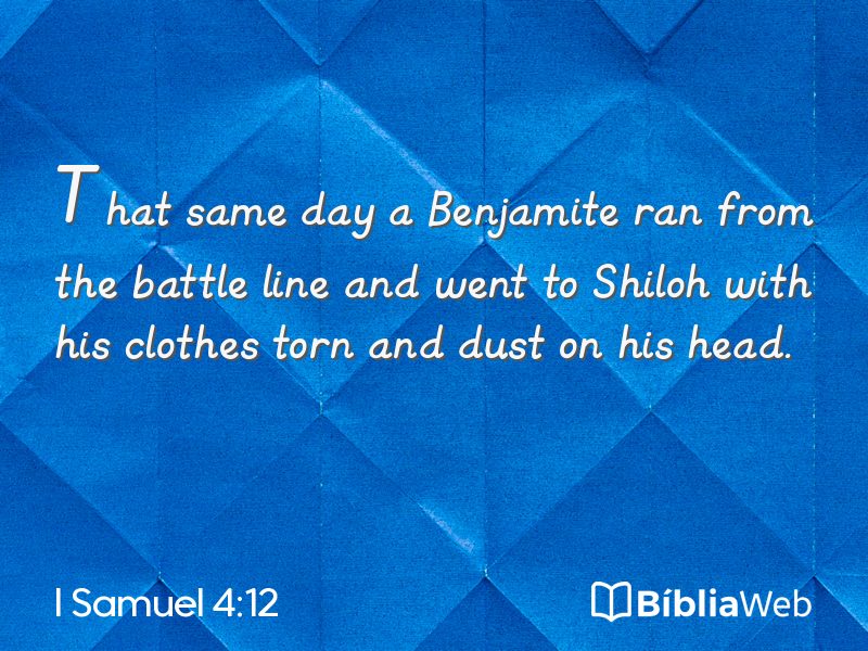 I Samuel 4:12 em imagem para compartilhar