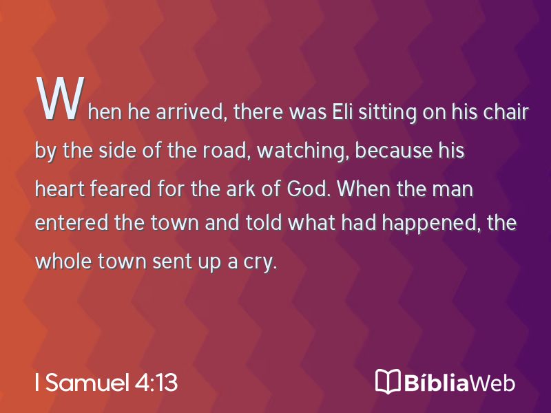 I Samuel 4:13 em imagem para compartilhar