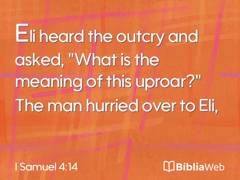 I Samuel 4:14 em imagem para compartilhar