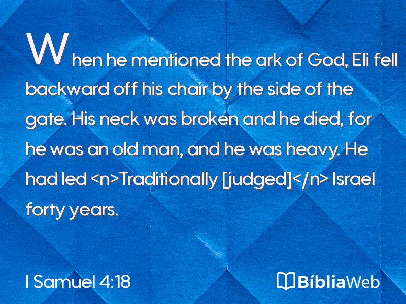 I Samuel 4:18 em imagem para compartilhar