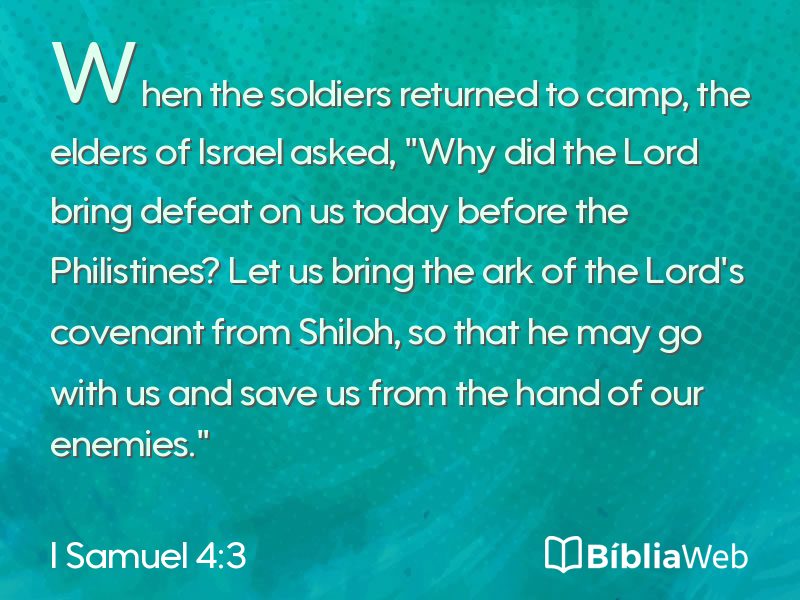 I Samuel 4:3 em imagem para compartilhar
