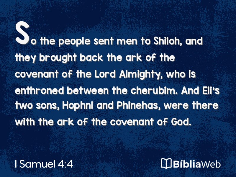 I Samuel 4:4 em imagem para compartilhar