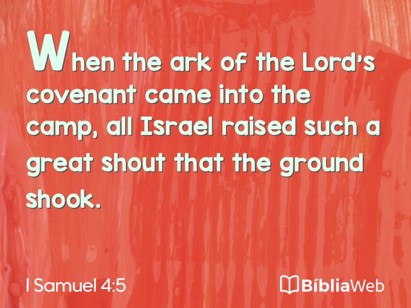 I Samuel 4:5 em imagem para compartilhar
