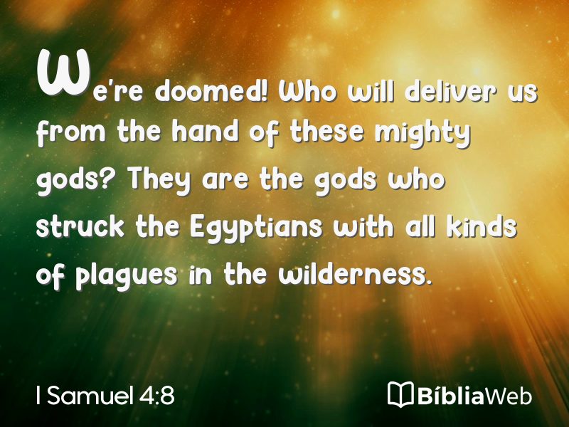 I Samuel 4:8 em imagem para compartilhar