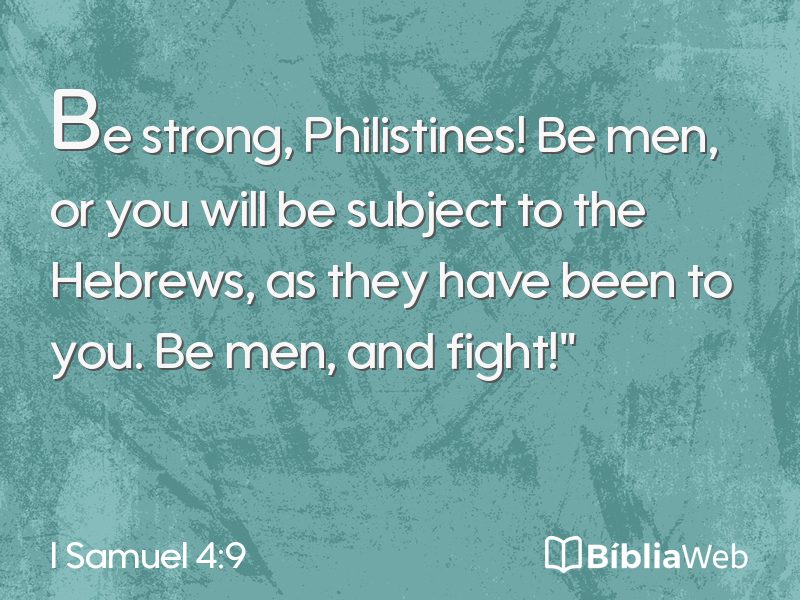 I Samuel 4:9 em imagem para compartilhar