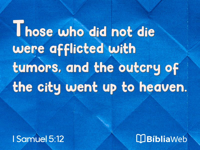 I Samuel 5:12 em imagem para compartilhar