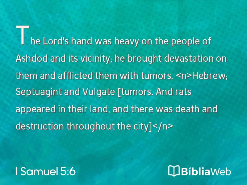 I Samuel 5:6 em imagem para compartilhar