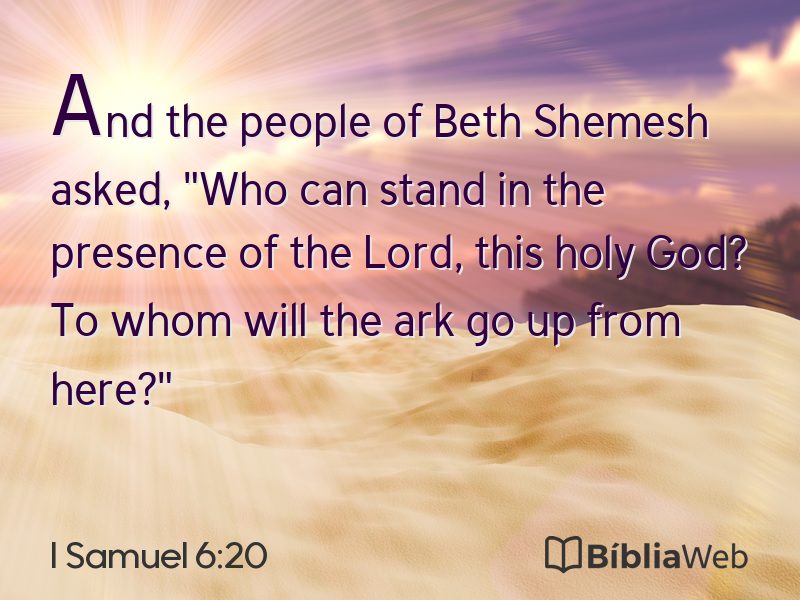 I Samuel 6:20 em imagem para compartilhar