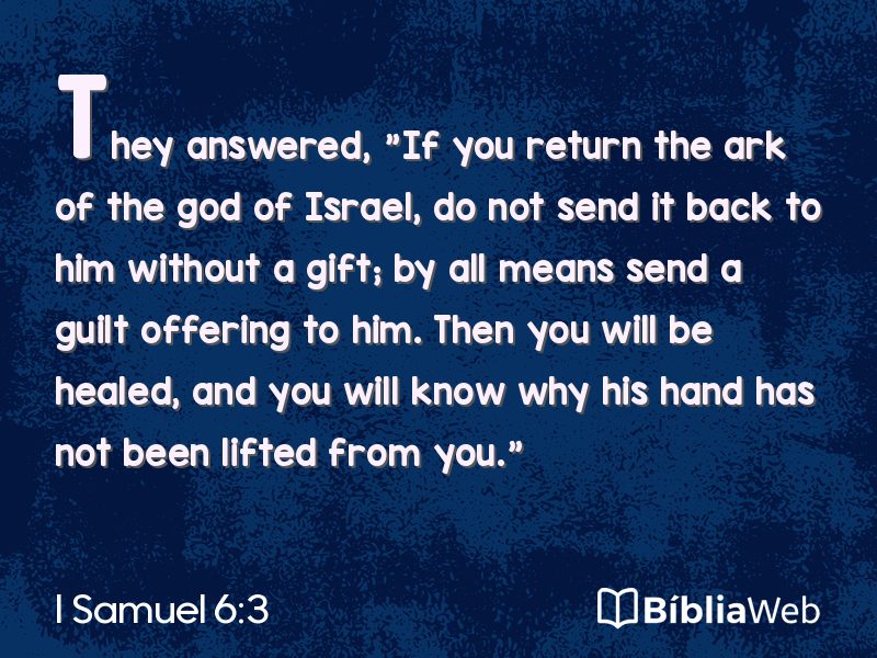 I Samuel 6:3 em imagem para compartilhar