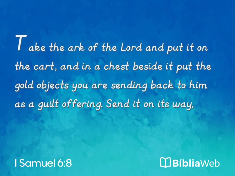 I Samuel 6:8 em imagem para compartilhar