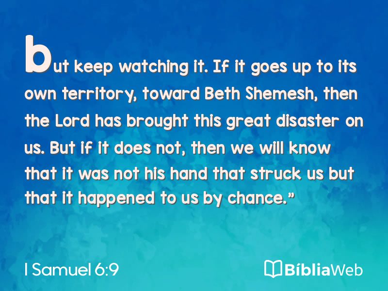 I Samuel 6:9 em imagem para compartilhar