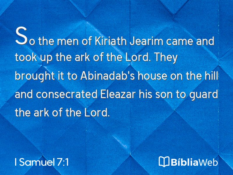 I Samuel 7:1 em imagem para compartilhar