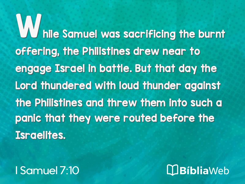 I Samuel 7:10 em imagem para compartilhar
