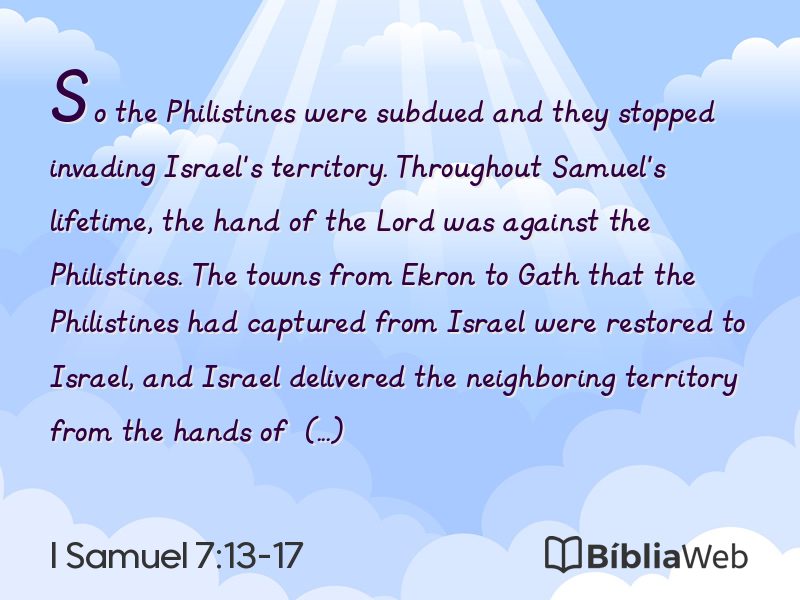 I Samuel 7:13-17 em imagem para compartilhar