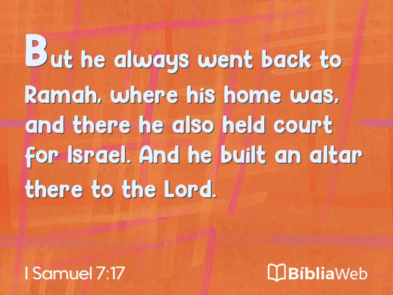 I Samuel 7:17 em imagem para compartilhar