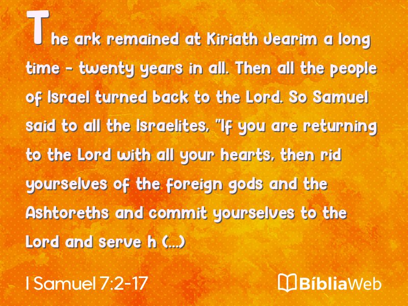 I Samuel 7:2-17 em imagem para compartilhar