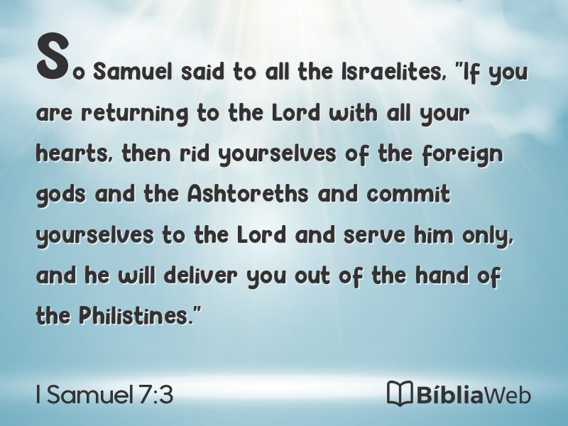 I Samuel 7:3 em imagem para compartilhar