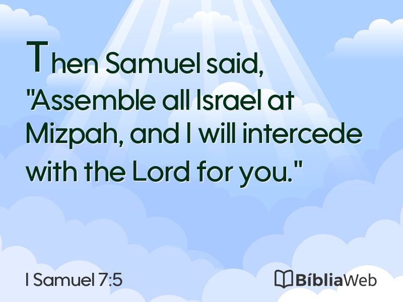 I Samuel 7:5 em imagem para compartilhar