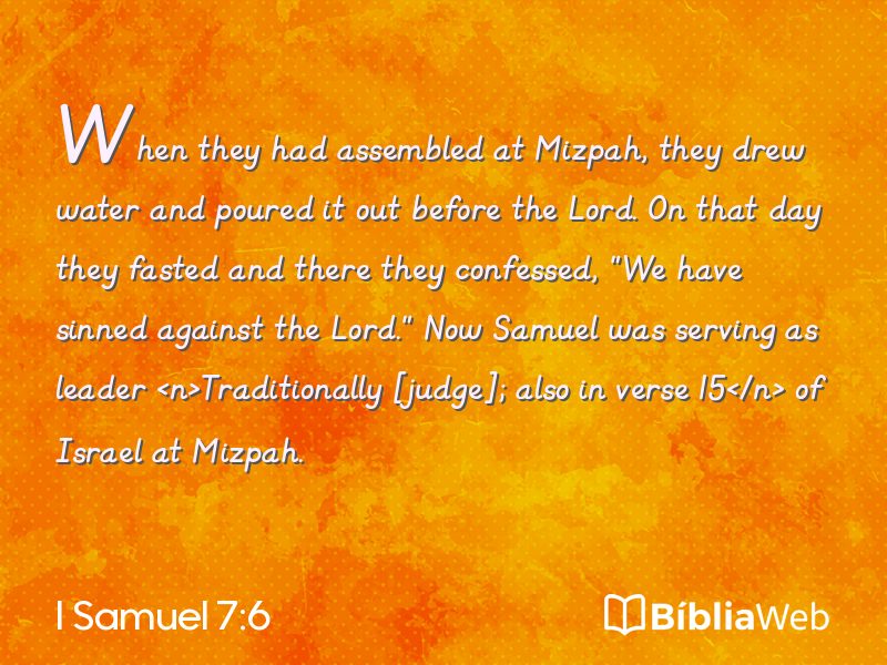 I Samuel 7:6 em imagem para compartilhar