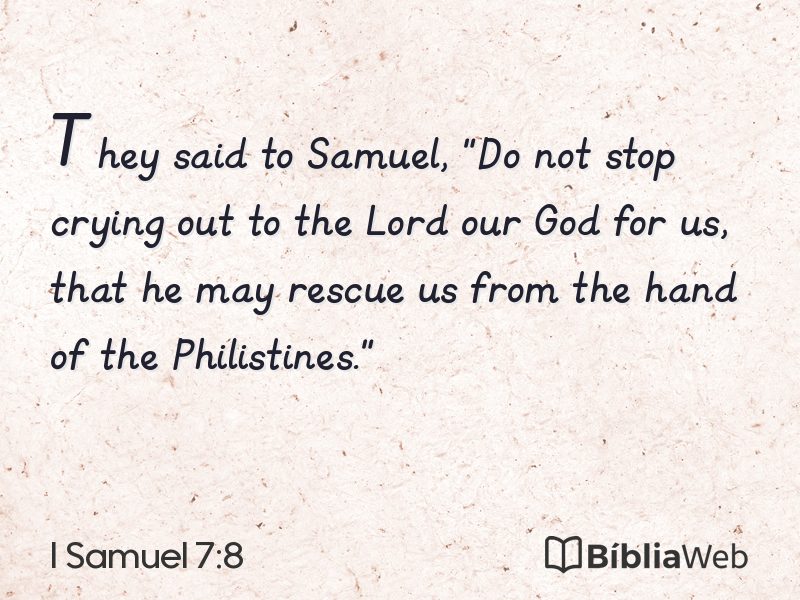 I Samuel 7:8 em imagem para compartilhar