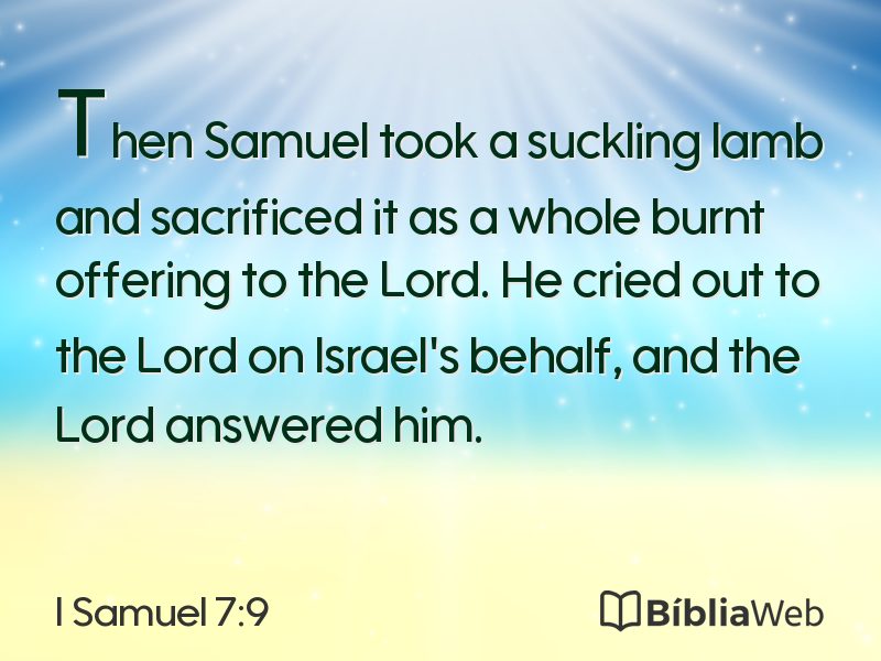 I Samuel 7:9 em imagem para compartilhar