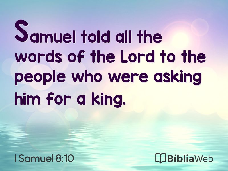 I Samuel 8:10 em imagem para compartilhar