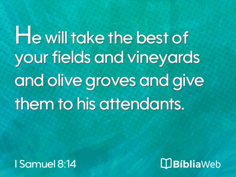 I Samuel 8:14 em imagem para compartilhar