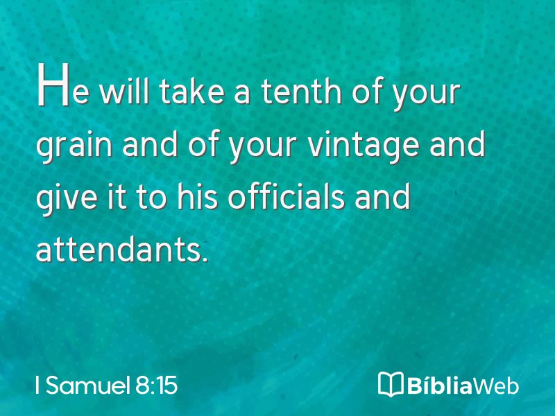 I Samuel 8:15 em imagem para compartilhar
