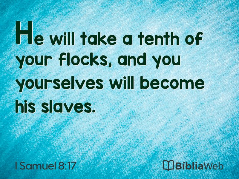 I Samuel 8:17 em imagem para compartilhar