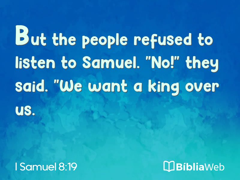 I Samuel 8:19 em imagem para compartilhar