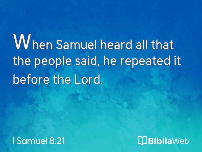 I Samuel 8:21 em imagem para compartilhar