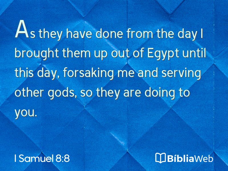 I Samuel 8:8 em imagem para compartilhar