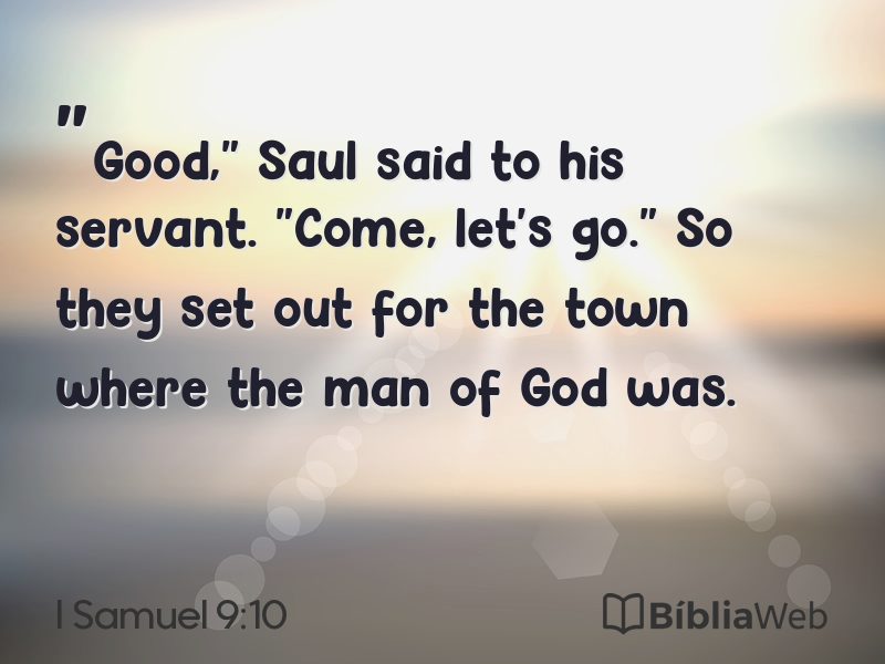 I Samuel 9:10 em imagem para compartilhar