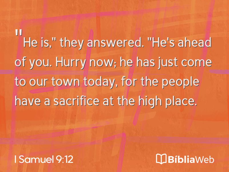 I Samuel 9:12 em imagem para compartilhar