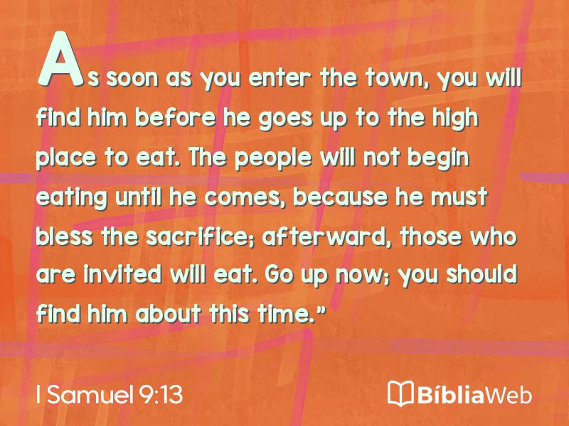 I Samuel 9:13 em imagem para compartilhar