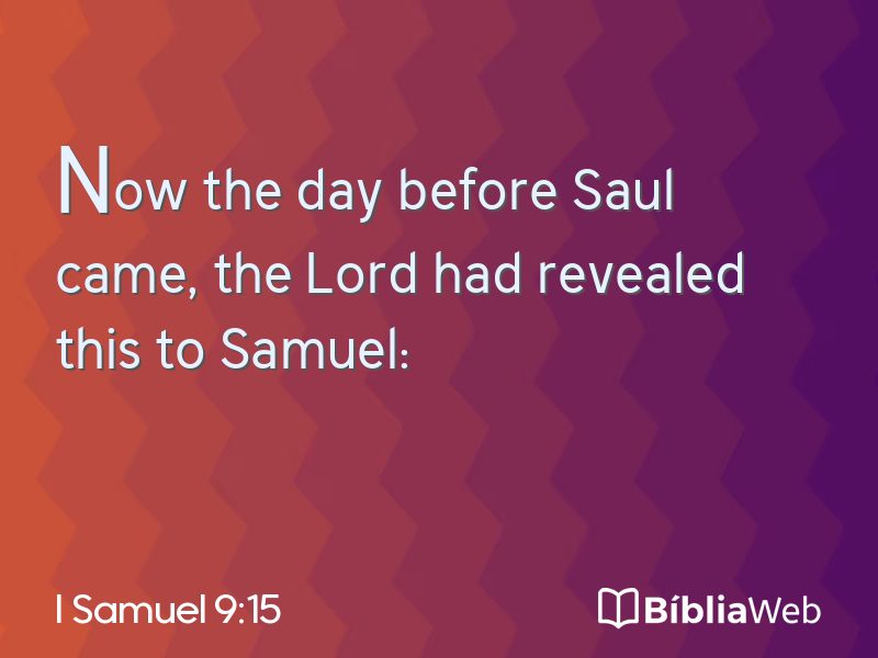 I Samuel 9:15 em imagem para compartilhar