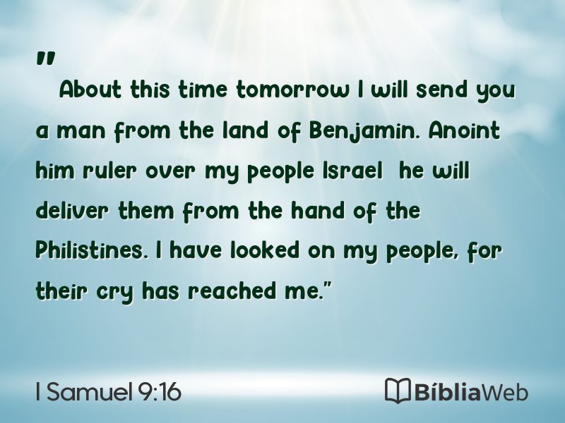 I Samuel 9:16 em imagem para compartilhar