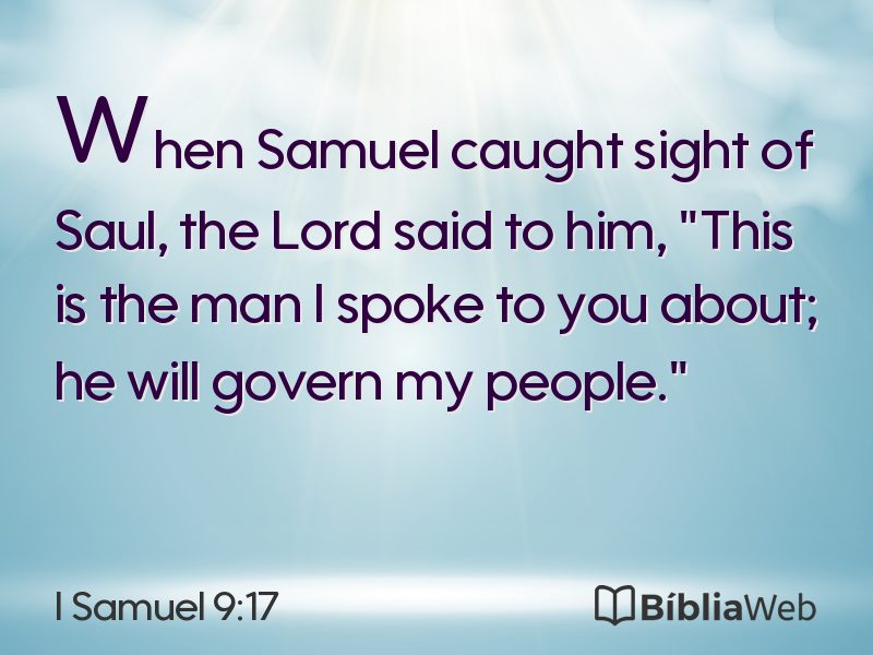 I Samuel 9:17 em imagem para compartilhar