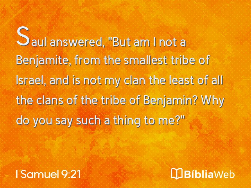 I Samuel 9:21 em imagem para compartilhar