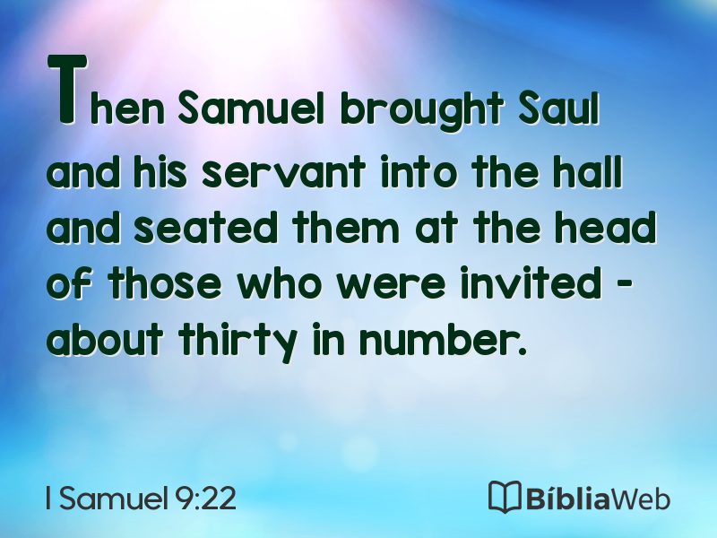 I Samuel 9:22 em imagem para compartilhar