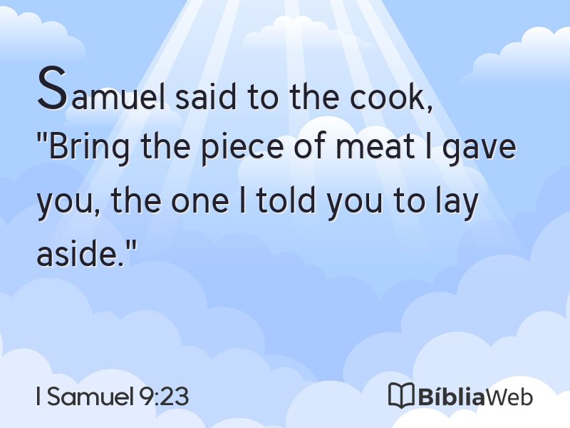 I Samuel 9:23 em imagem para compartilhar