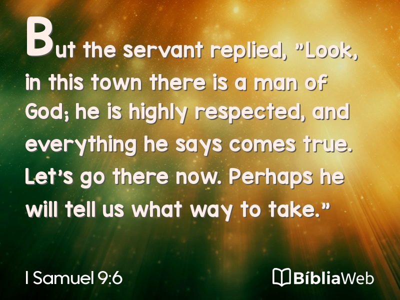 I Samuel 9:6 em imagem para compartilhar